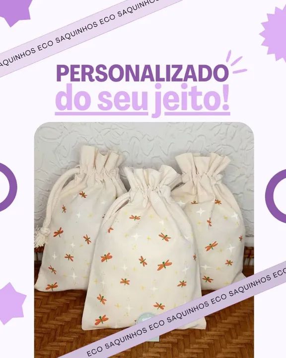 Saquinhos Eco Personalizados 17×25cm