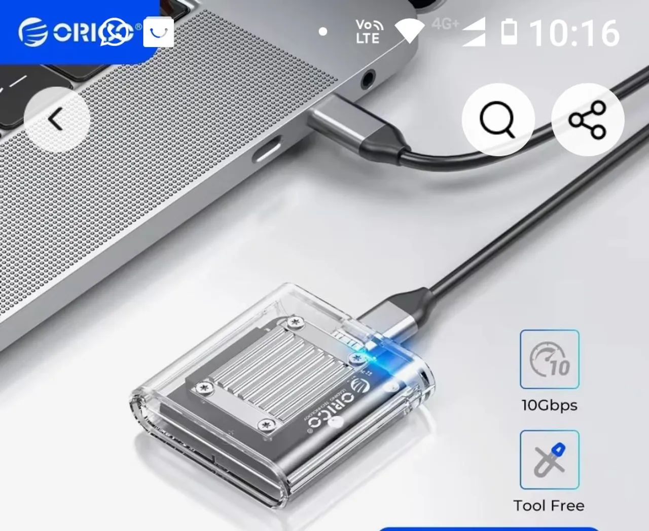 ssd portatil 500gb Orico + SSD Hinyx metro marechal lige *