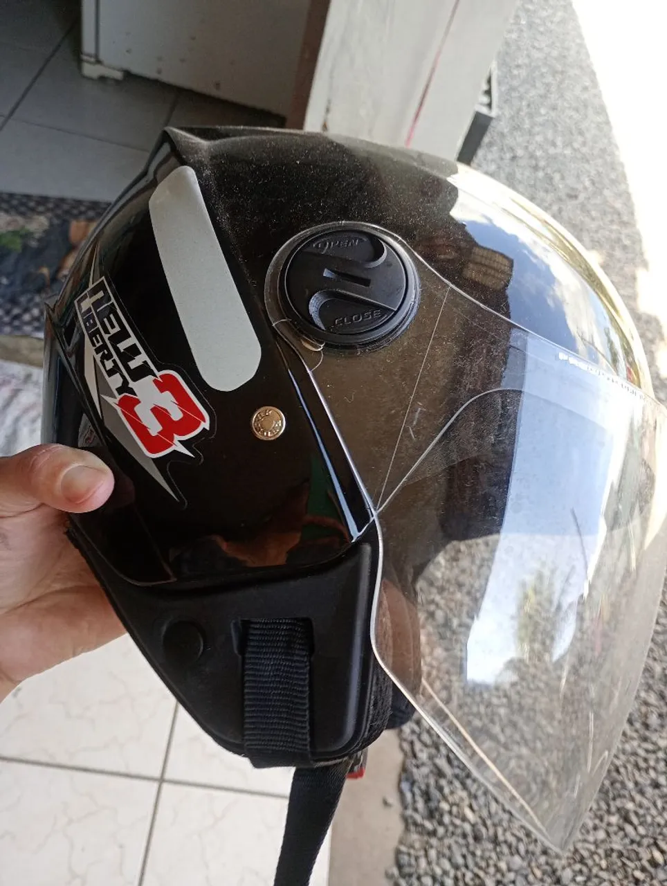 Capacete New Liberty Preto com Visor