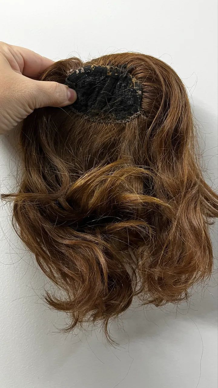Megahair Topo cabelo humano curto peruca  - Foto 2