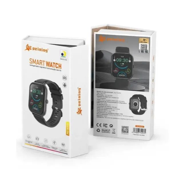 Relógio Smartwatch Inteligente Preto PEI-WAT6 - PEINING  COD: 4989 - Foto 3
