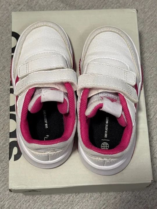 Tênis Adidas Infantil Tensaur Sport 2.0 - Tamanho 22 - Branco com Rosa - Foto 3