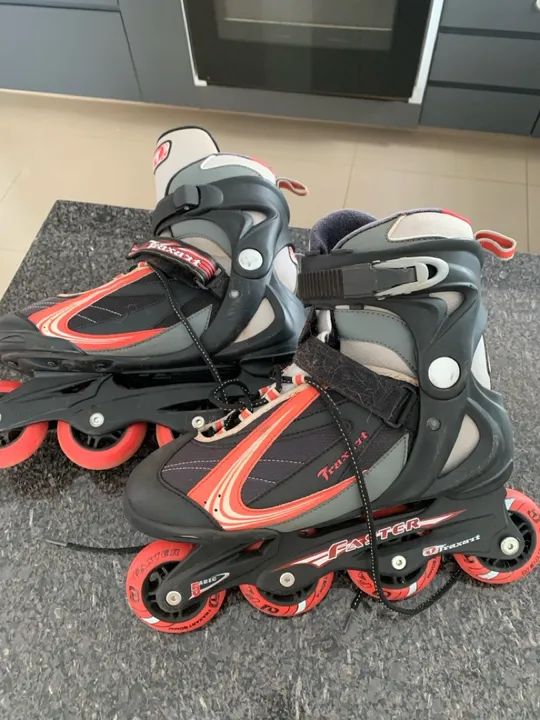 Patins Inline Fast Trax 11 - 40/41 Vermelho - Foto 2
