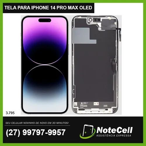 Tela/Display P/ iPhone 14 Pro Max Oled Imagem Qualidade Original - Instalação em 30 min!!!