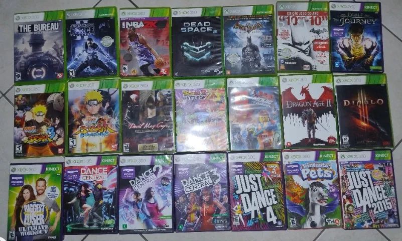 Jogos originais Xbox 360 em Dvd, passo cartão
