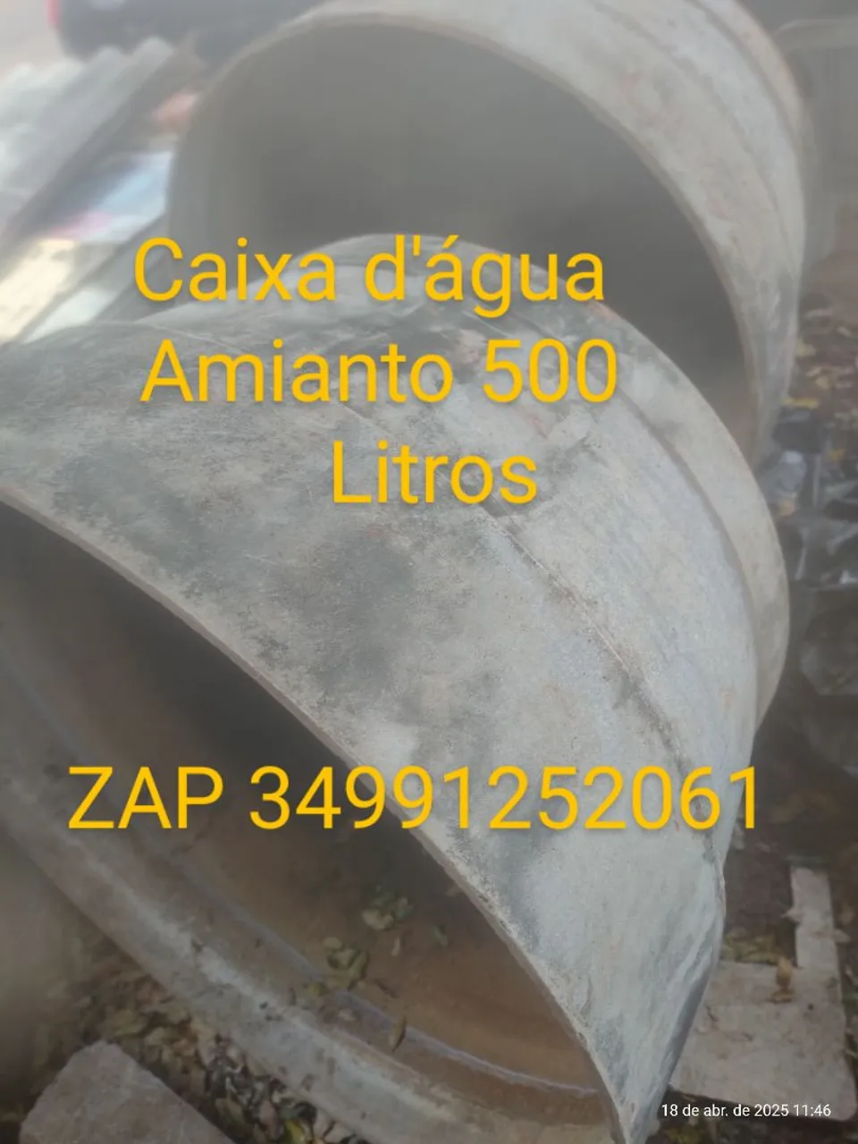 Caixa d'água Amianto 500 Litros