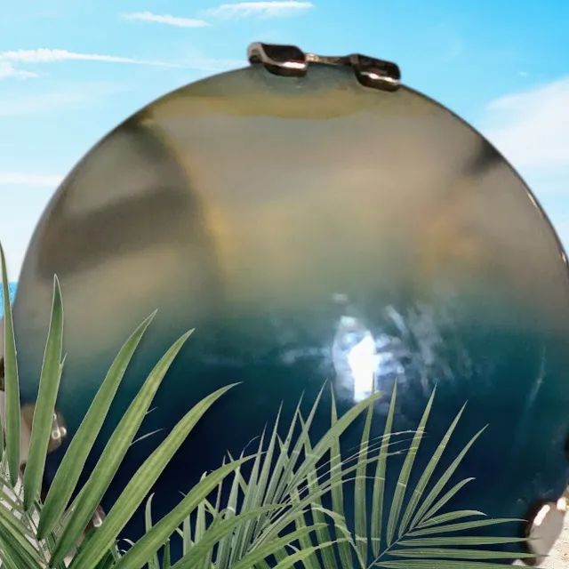 Anel de Prata Polida com Pedra ( Quartzo Azul) - Foto 3