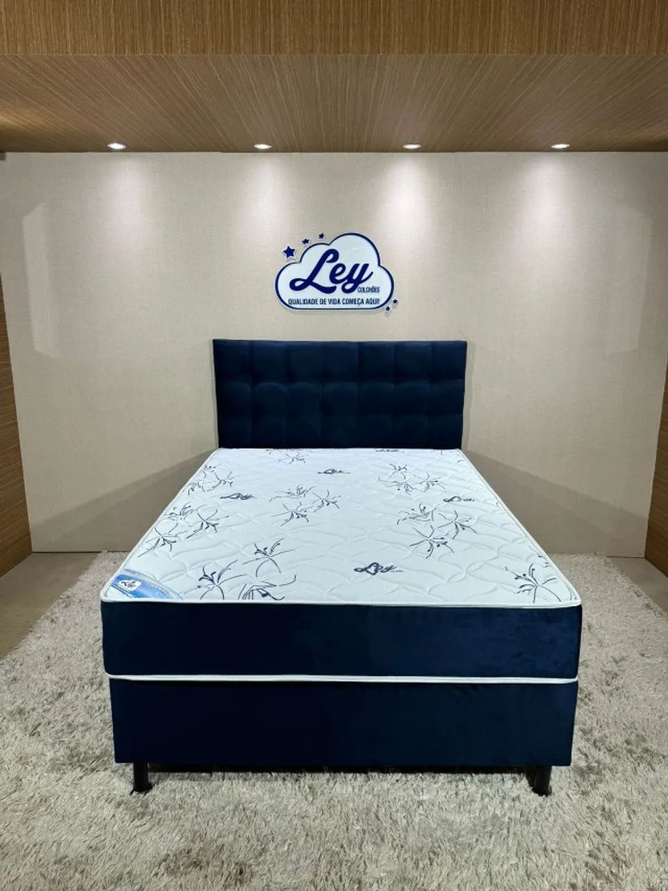 Cama Casal Colchão com Molas Ensacadas Individualmente Ouro Luxo