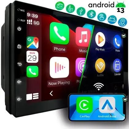 Central Multimídia dvd 10 polegadas Android CarPlay  sem fio - Mp5 tela pra carro - Foto 2