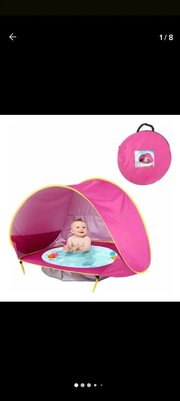Tenda/Piscina Infantil Portátil nova proteção UV- Proteção e Diversão