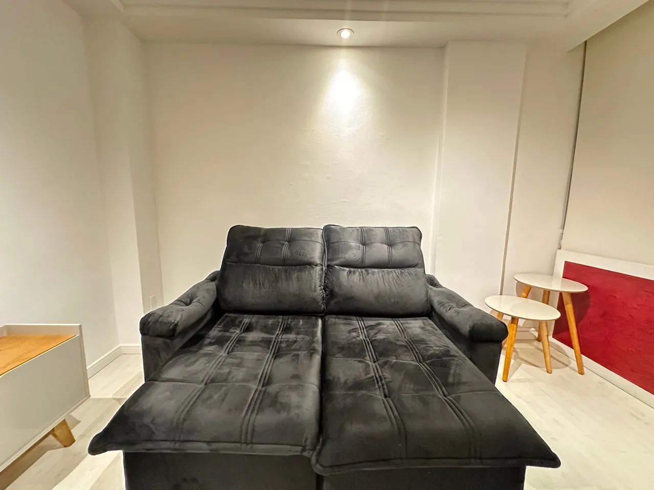 Sofá Retrátil 3 Lugares Preto
