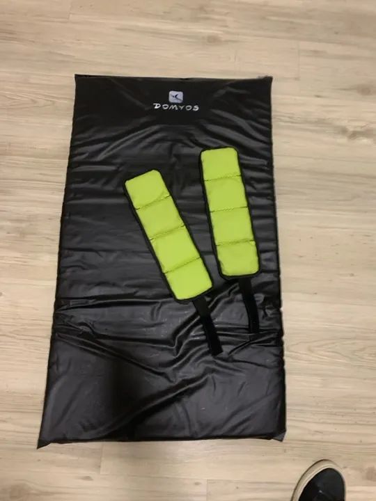 Colchonete + kit caneleira peso para exercícios 
