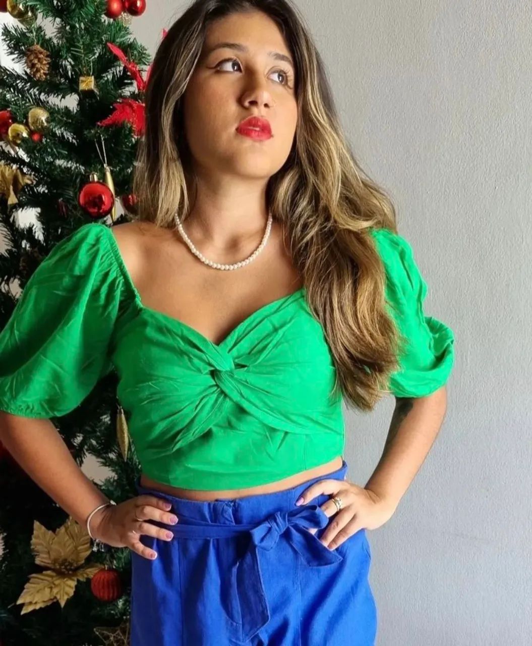 Cropped verde bandeira novo M