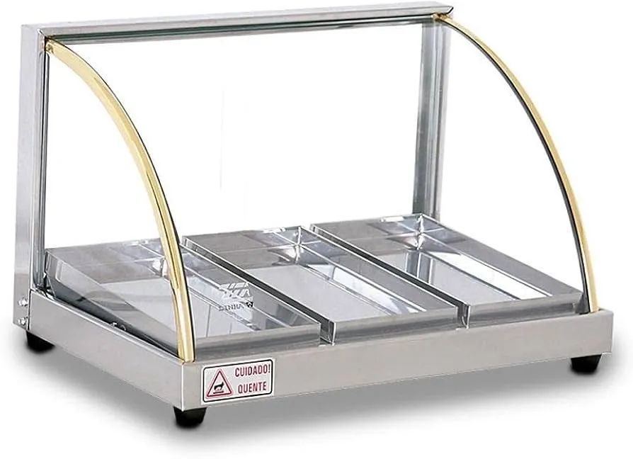 Expositor para Padaria - 3 Bandejas - Aço Inox