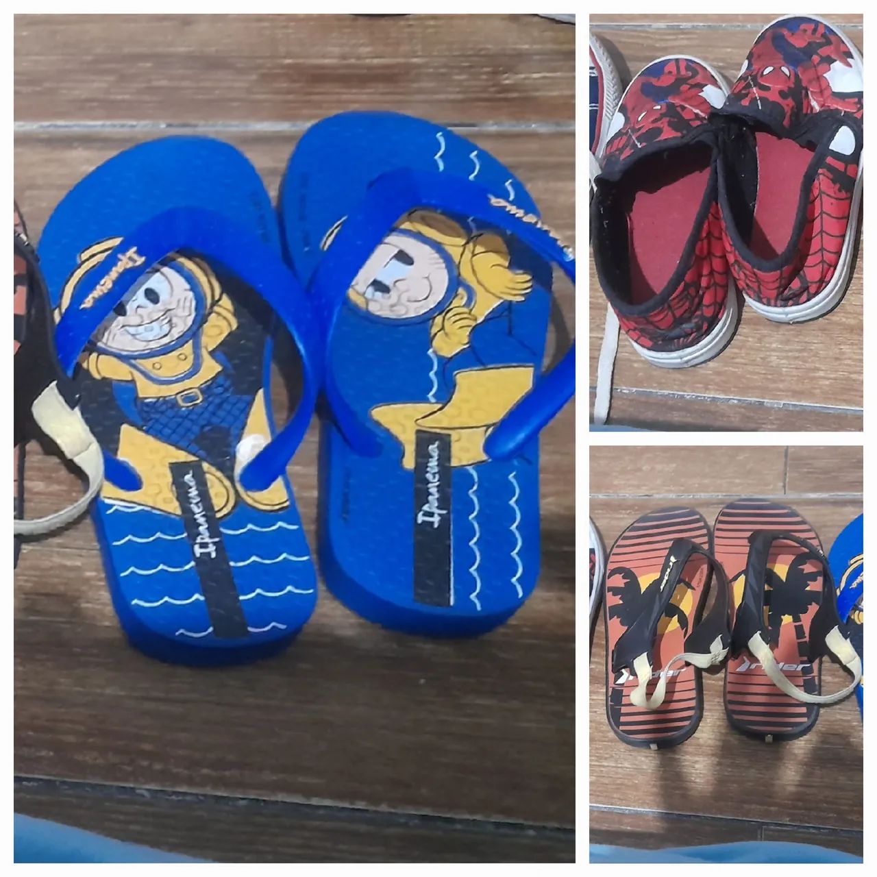 Lote 25/26 de calçados infantis 3 pares por 25 - Foto 4