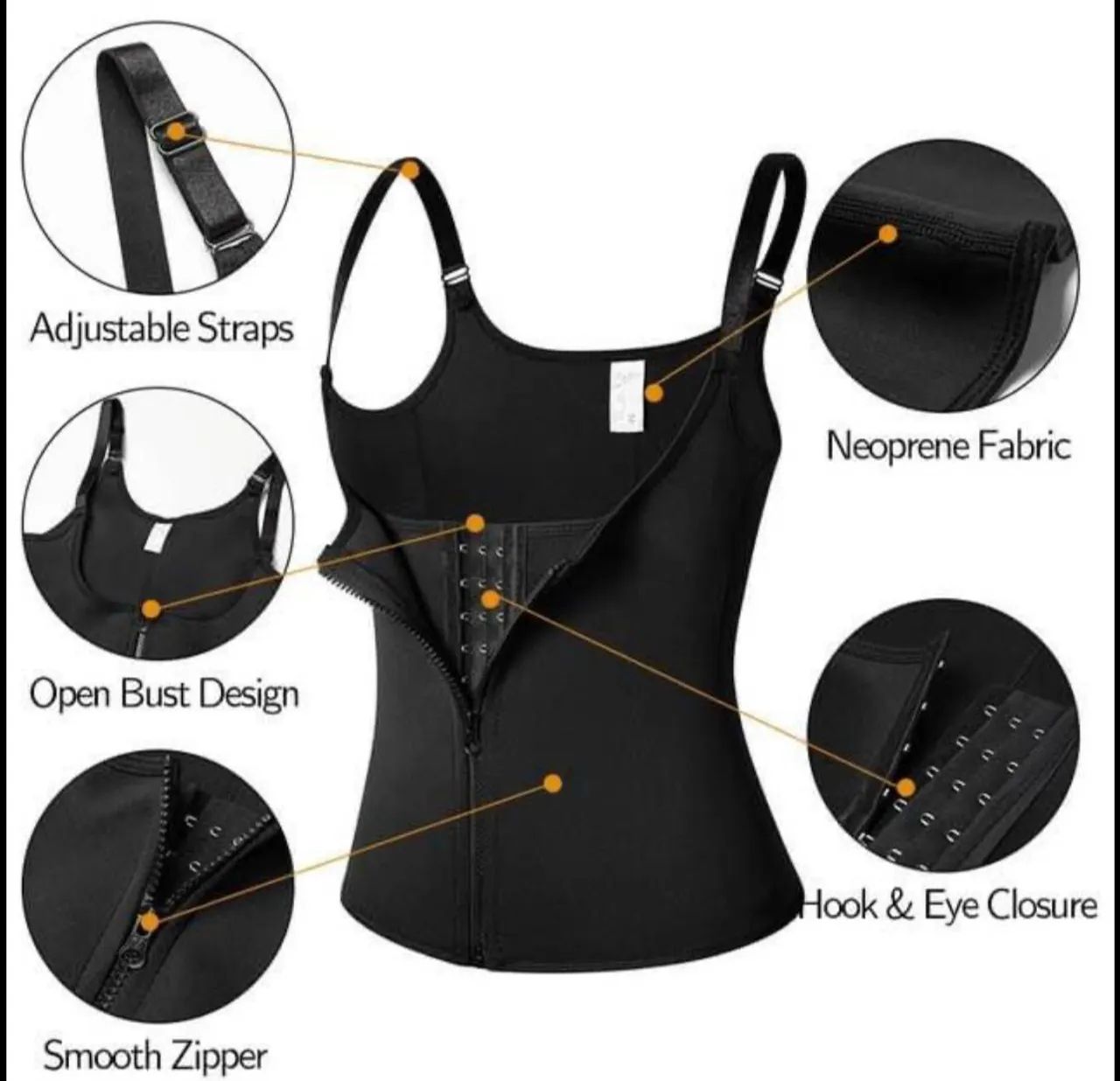 CINTA MODELADORA TÉRMICA - DUPLA COM ZIPER 3 AJUSTES - M - P / PP - Foto 4