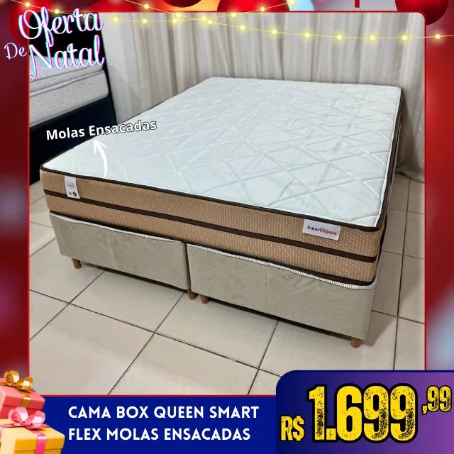 Cama Box Queen Molas Ensacadas Smart Flex Super Oferta