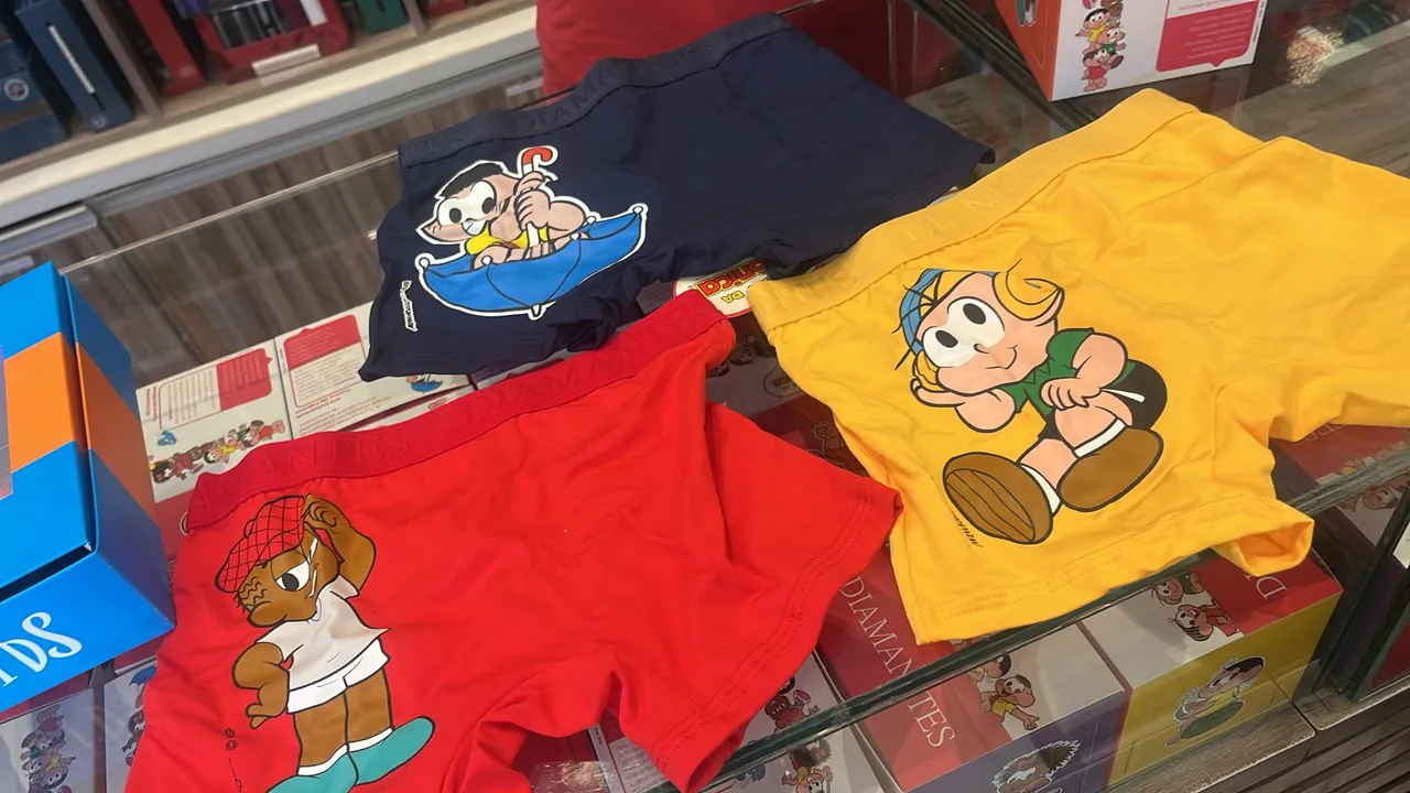Kit de cuecas infantis Turma da Mônica