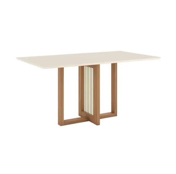 Mesa De Jantar Com Tampo Mdf Com Canto Arredondado 160 Cm - Foto 4