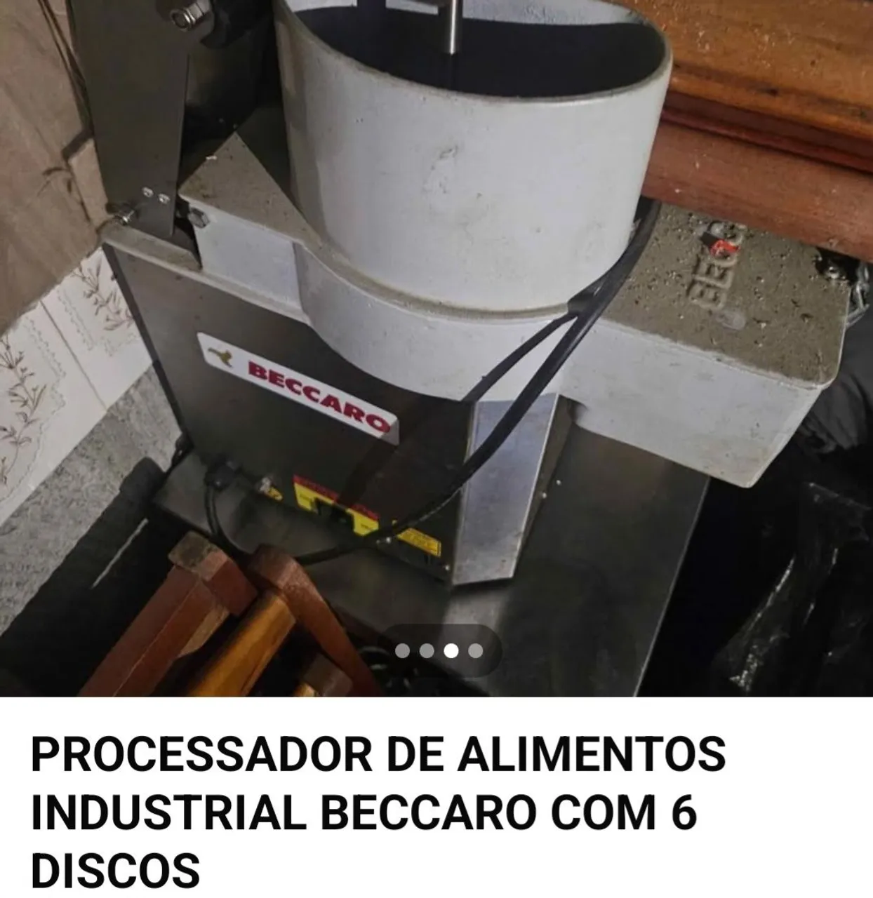 Processador de Alimentos Industrial Beccaro com 6 Discos
