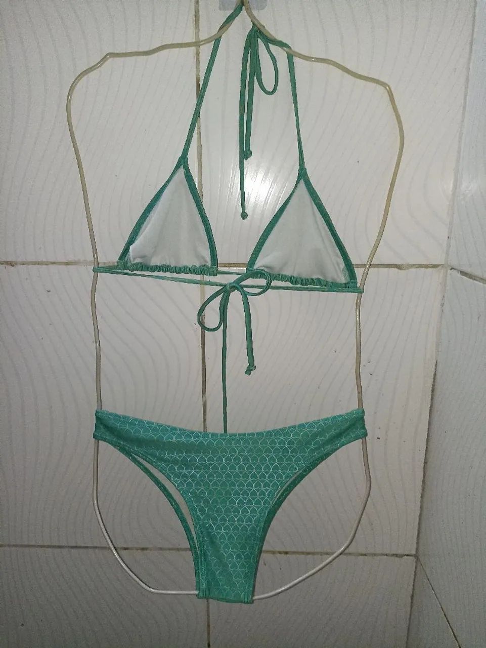 Biquíni Verde Metálico vc Feminino M - Foto 4