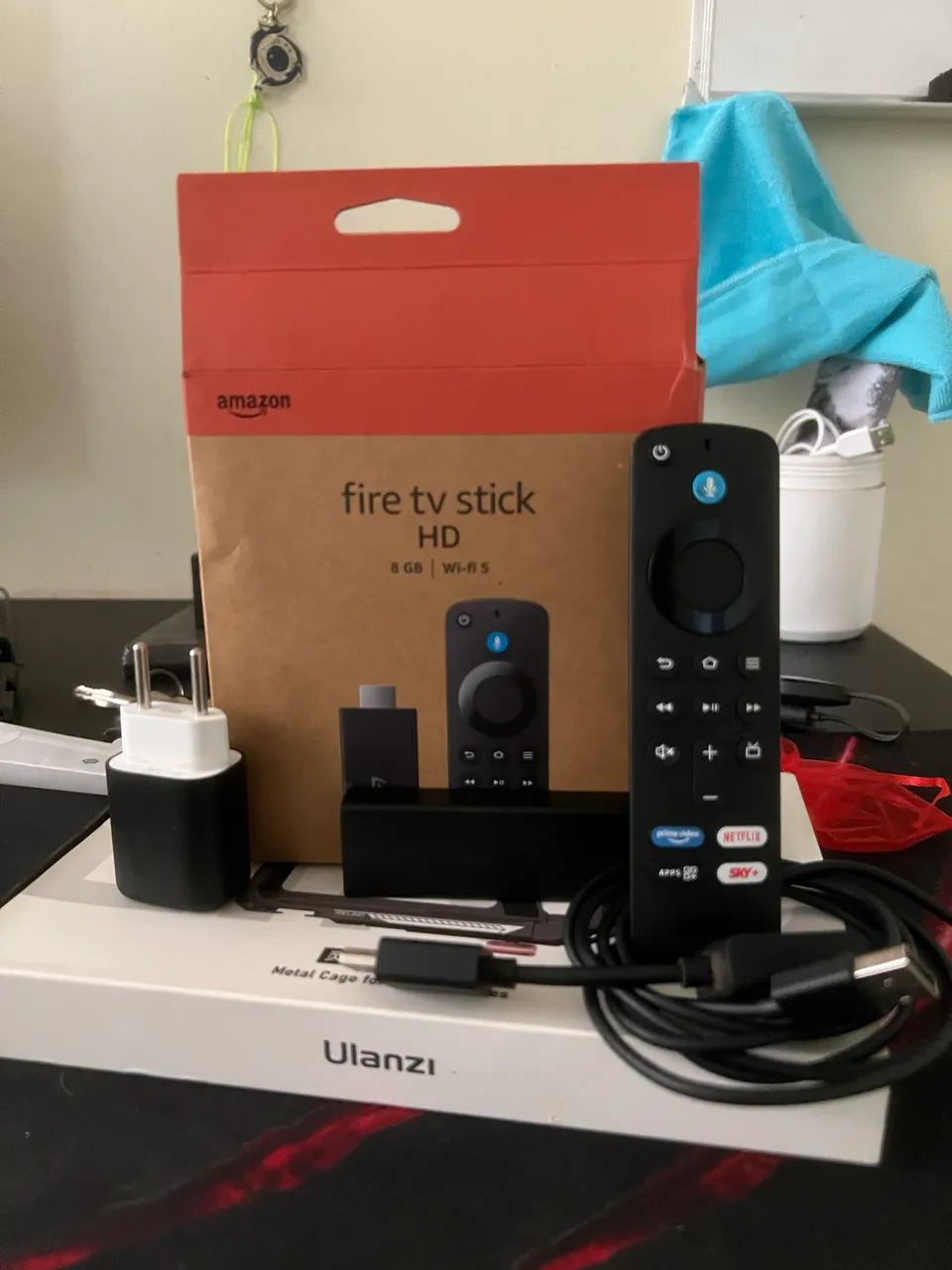 Fire stick tv na caixa