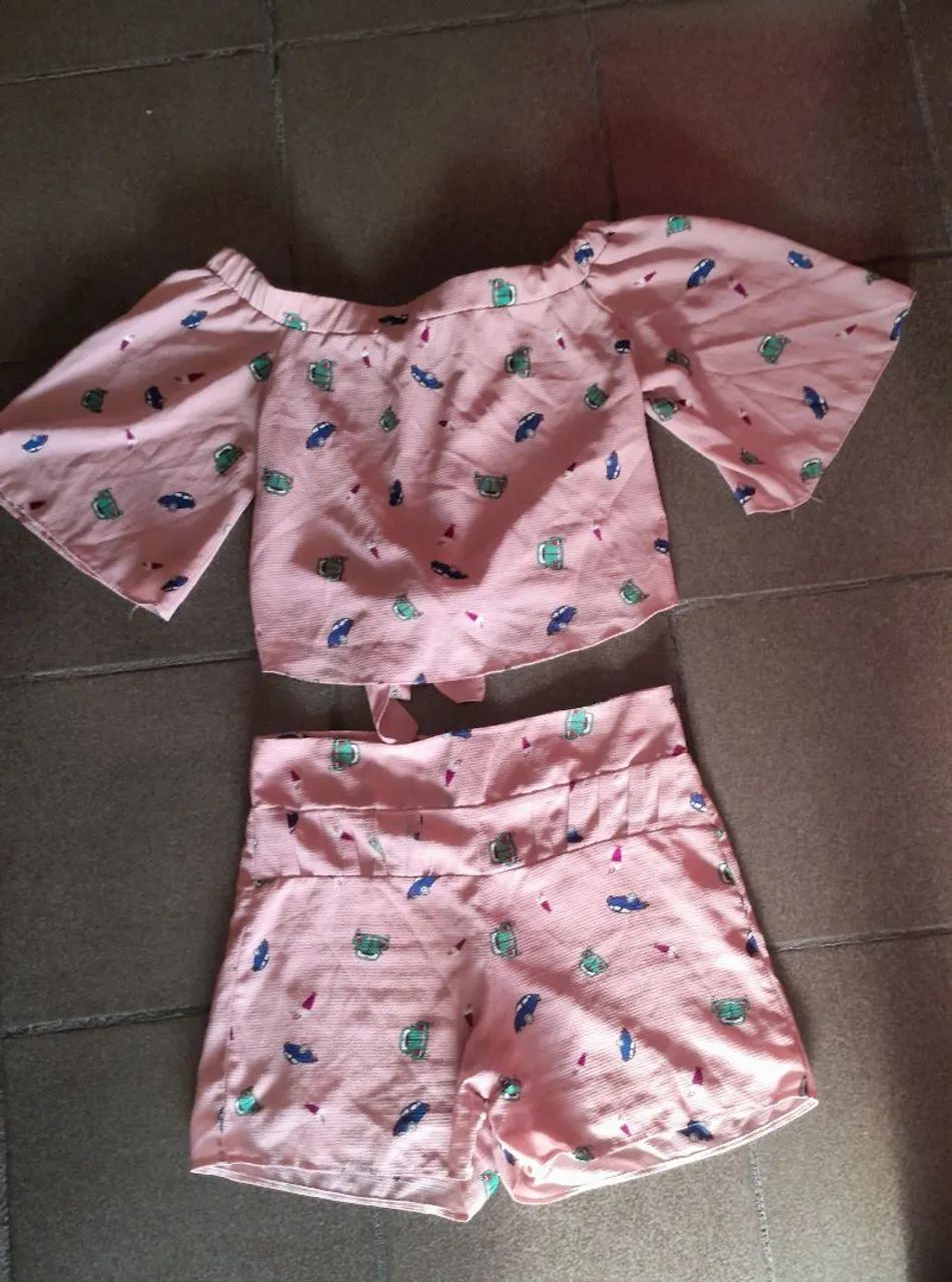 Conjunto de shorts e blusa tamanho G - Foto 5