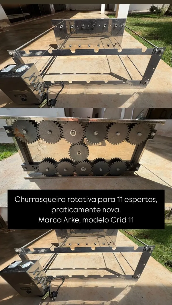Churrasqueira Rotativa Arke Crid 11 - 11 Espetos