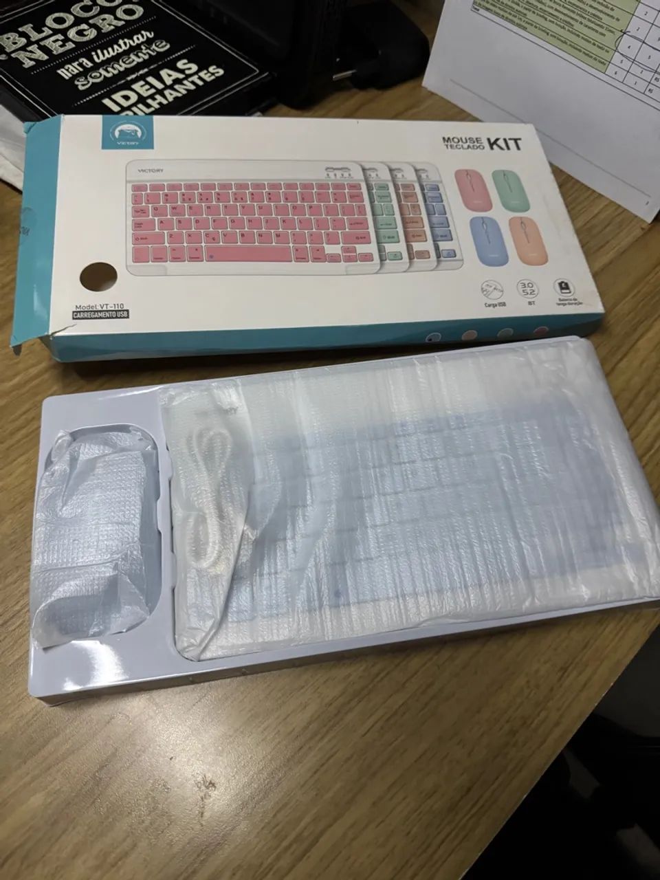 Kit Teclado e Mouse Sem Fio Victory - Novo! - Foto 5