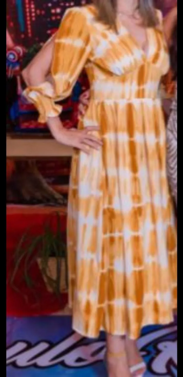 Vestido Tie Dye Amarelo