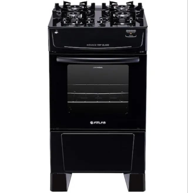 Fogão 4 Bocas Mônaco Top Glass Mesa de Vidro Fazemos entrega Novo