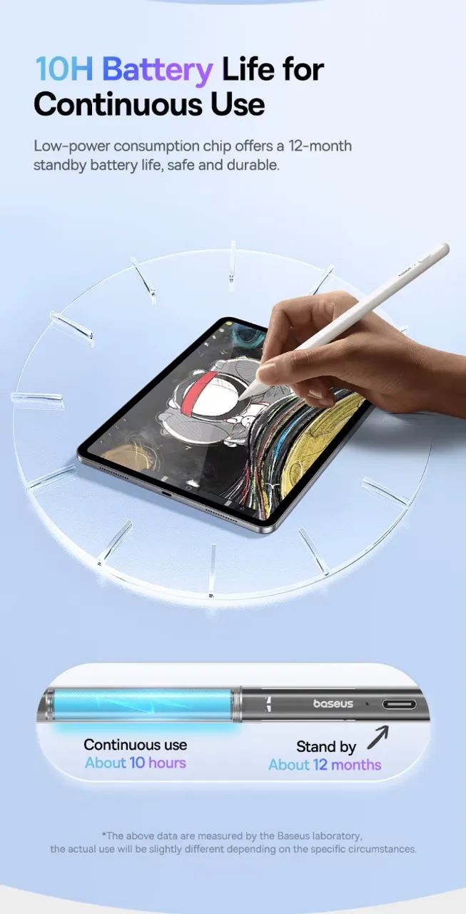 Caneta Capacitiva Para Ipad Baseus Smooth Writing 2 Series Stylus Lite BS-PS025 - Foto 3
