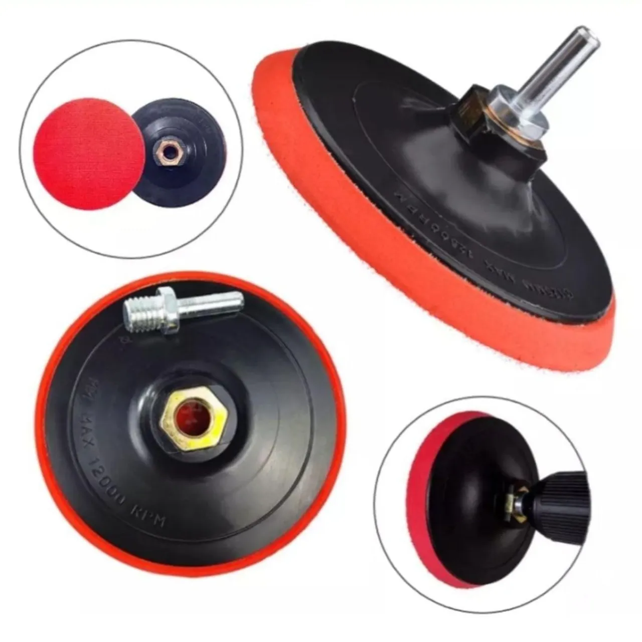 SOPORTE/ PRATO PARA LIXADEIRA 125mm + ADAPTADOR PARAFUSADEIRAS