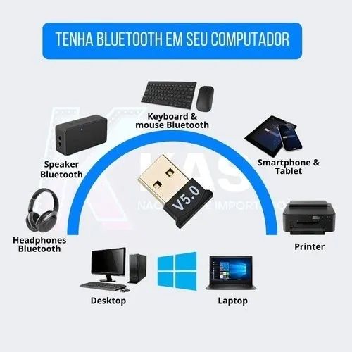 Receptor bluetooth notebook usb 5.0 plug and play novo - Foto 4