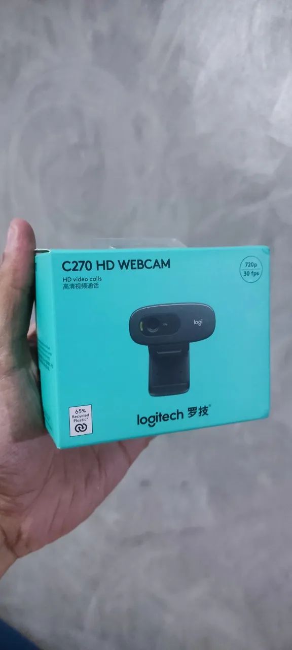 WEBCAM Logitech - C270 HD 720p - Nova