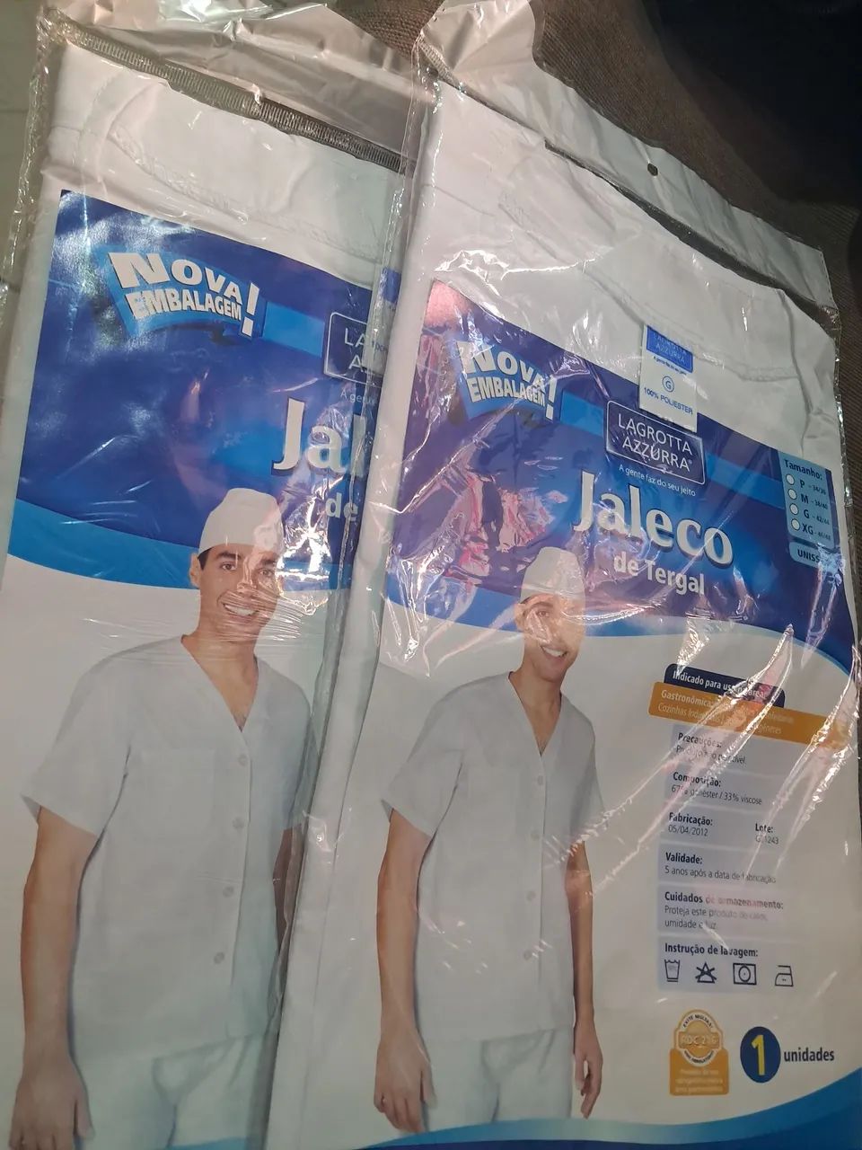 2 Jaleco Unissex G. No plástico lacrado - Foto 2