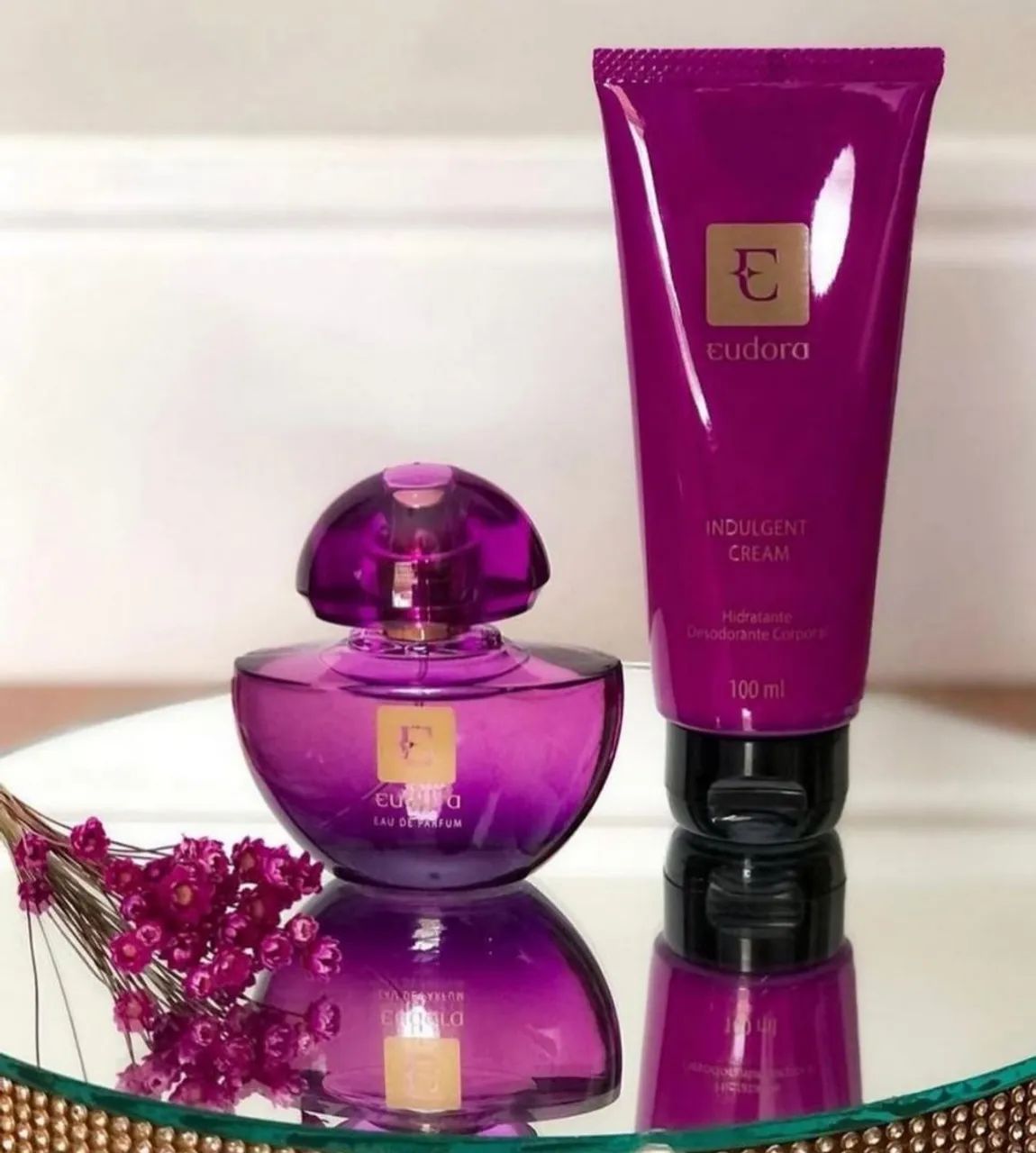 Kit Presente mini Eua de Parfum Eudora Roxinho  - Foto 2