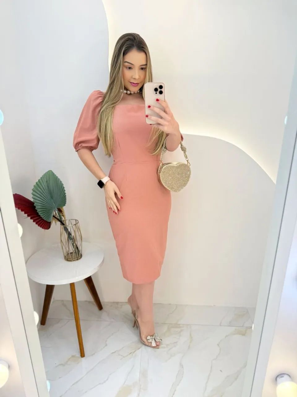 Vestido Liz tubinho rose