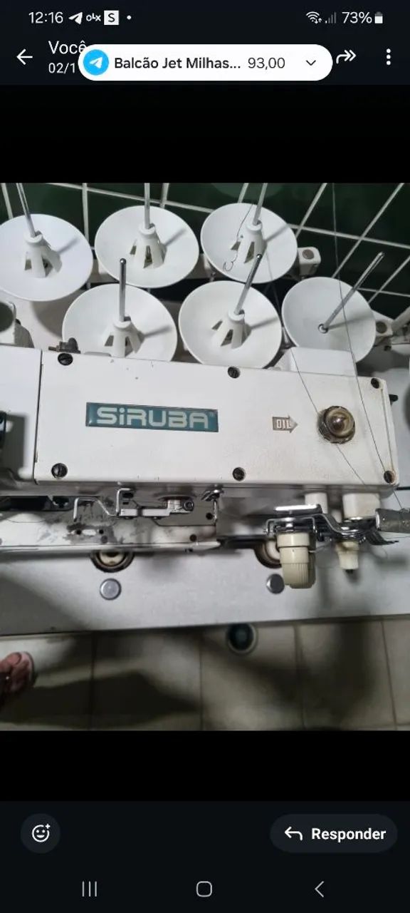 Máquina de Costura Industrial Siruba elastuqueira e prega cos  - Foto 2