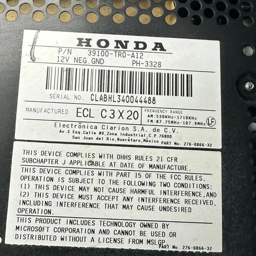 Radio Honda Civic 2013 2015 39100tr0a12 - Foto 4