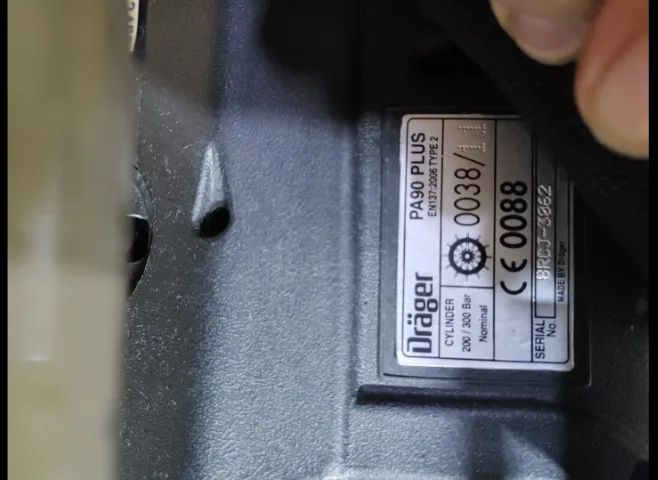 Conjunto autônomo de proteção respiratória Drager, cilindro de fibra de carbono 6L/300bar. - Foto 6