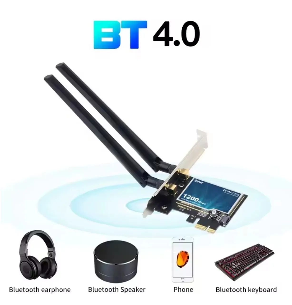 Placa de Rede Wi-fi PCIE 5ghz Fenvi 1200mbps - Lacrado - Foto 3