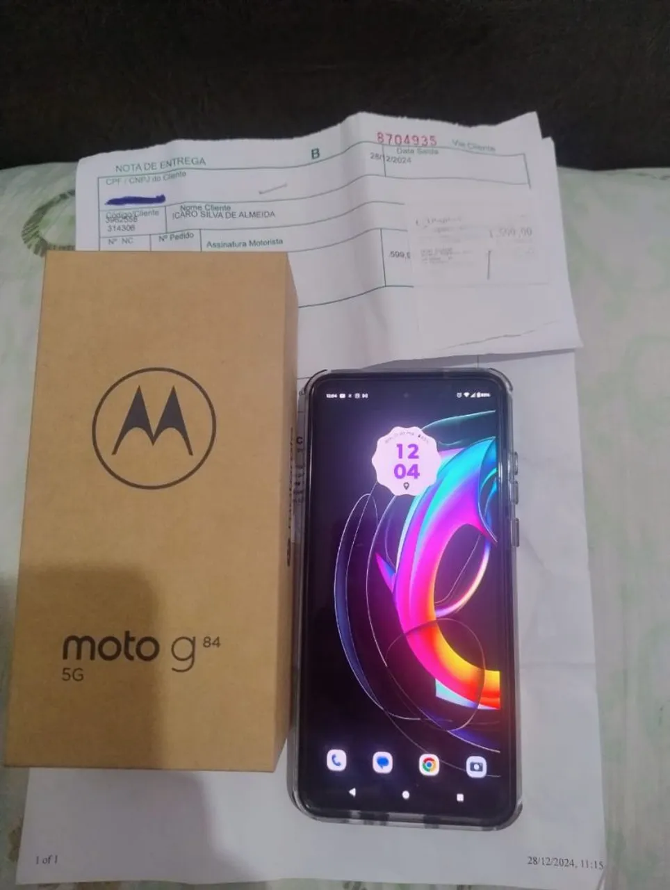 MotoG 84 com caixa e nota