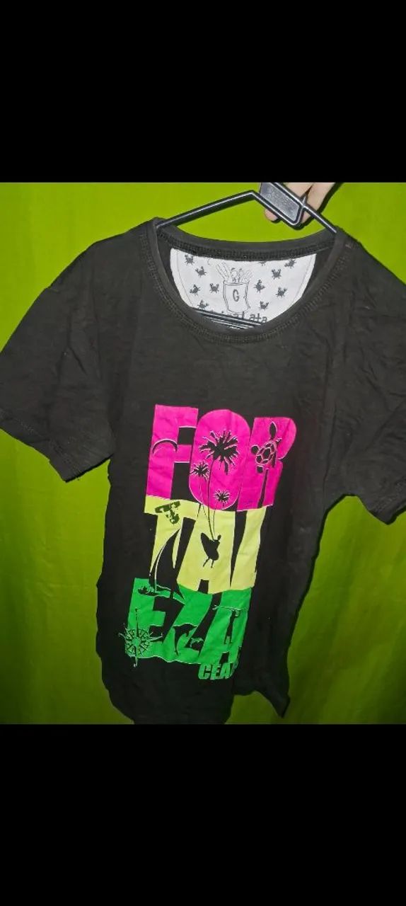 Camisa Feminina Preta Estampada