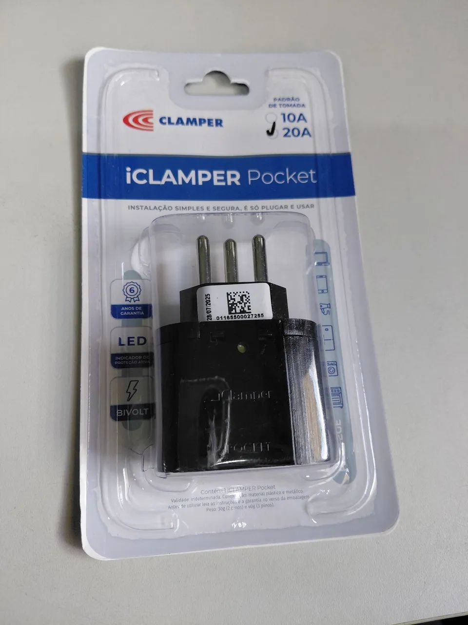 iCLAMPER Pocket - Adaptador de Tomada 20A 3P