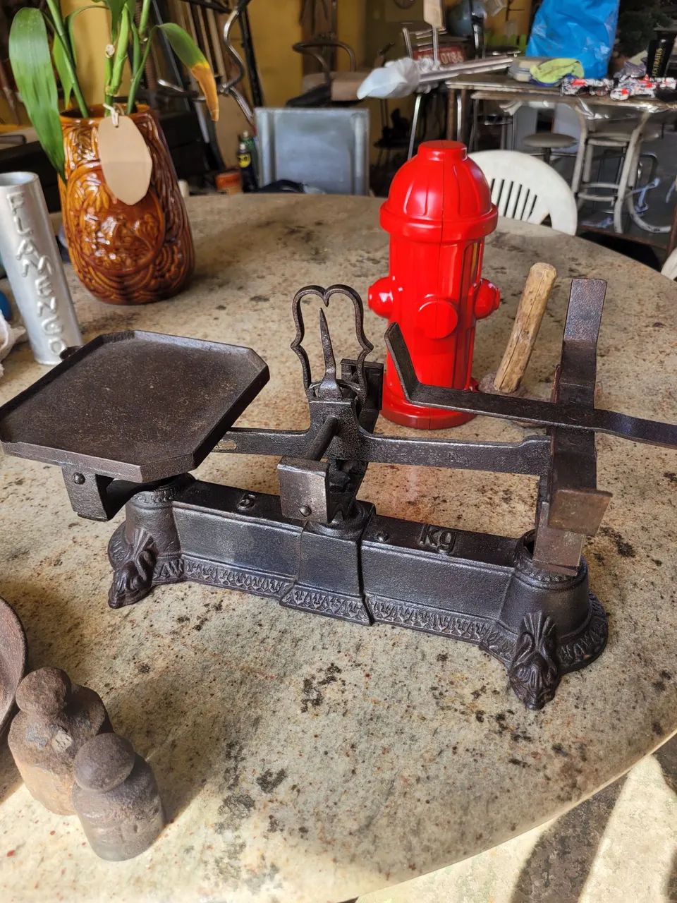 Balança muito antiga,peça de museu: - Foto 2