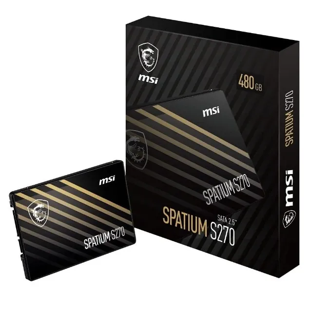 SSD MSI SPATIUM 480GB S270 SATA III 500/450MBS NOVO LACRADO