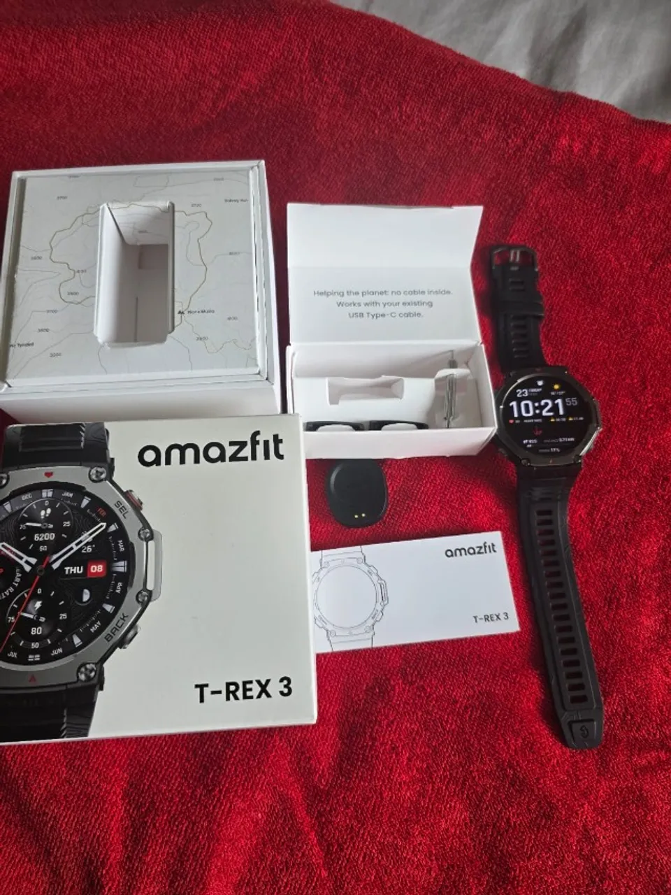 Amazfit T-REX 3 de 48mm, GPS, Certificação Militar, 10 ATM, AI (voz), Bateria 24 dias