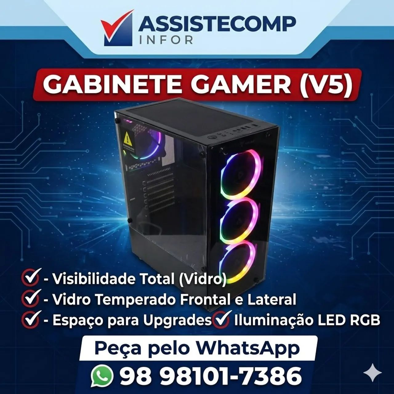 Gabinete gamer mavint 