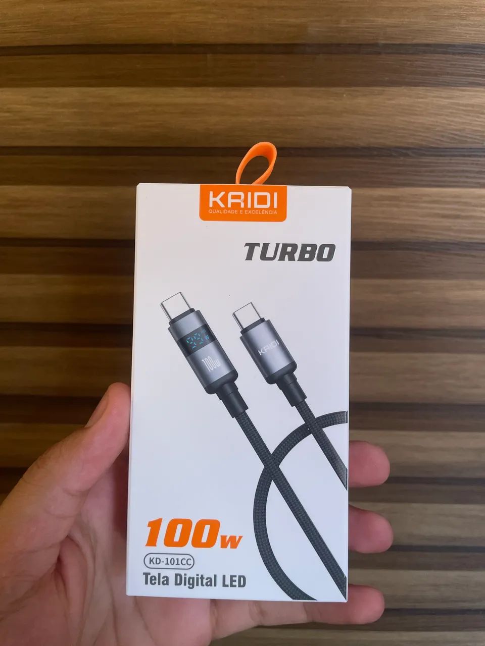 Cabo USB-C para USB-C KAIDI 100W Turbo com Display LED  - Foto 5